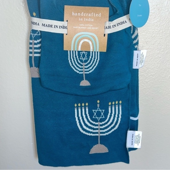 Baby Blanket & Bib gift set bundle for Hanukkah NWT - Picture 3 of 15